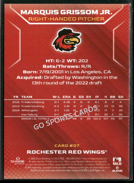 2025 Rochester Red Wings Marquis Grissom Jr