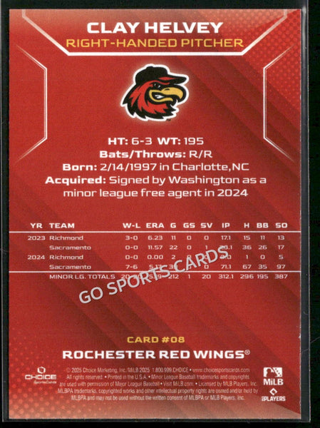 2025 Rochester Red Wings Clay Helvey