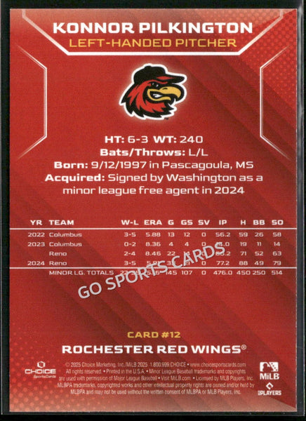 2025 Rochester Red Wings Konnor Pilkington