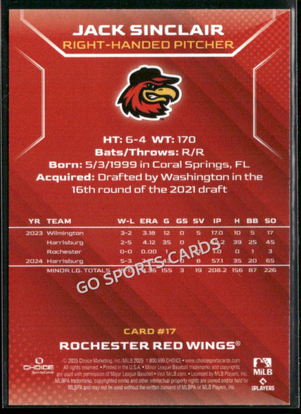 2025 Rochester Red Wings Jack Sinclair