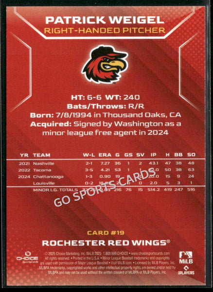 2025 Rochester Red Wings Patrick Weigel
