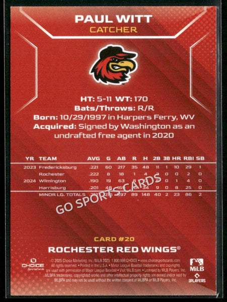 2025 Rochester Red Wings Paul Witt