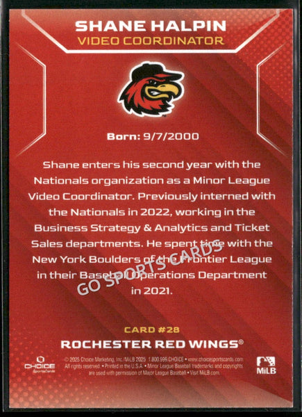 2025 Rochester Red Wings Shane Halpin