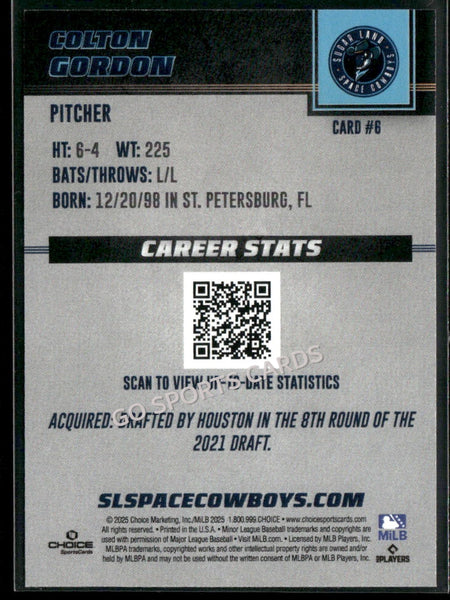 2025 Sugar Land Space Cowboys Colton Gordon