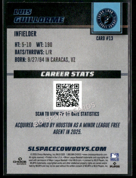 2025 Sugar Land Space Cowboys Luis Guillorme