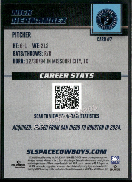 2025 Sugar Land Space Cowboys Nick Hernandez