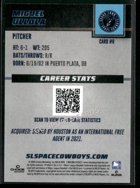 2025 Sugar Land Space Cowboys Miguel Ullola