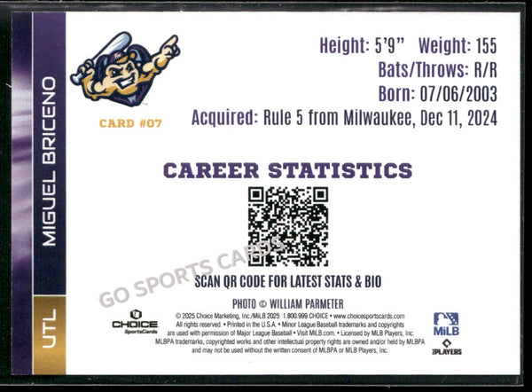 2025 Fort Myers Mighty Mussels Miguel Briceno