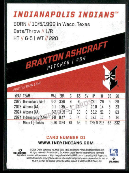 2025 Indianapolis Indians Braxton Ashcraft