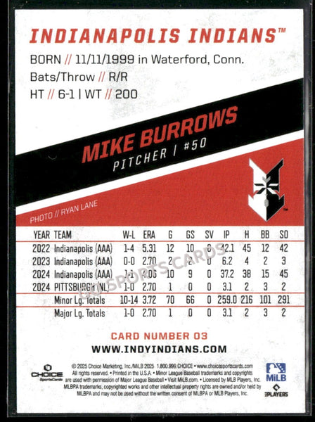 2025 Indianapolis Indians Mike Burrows