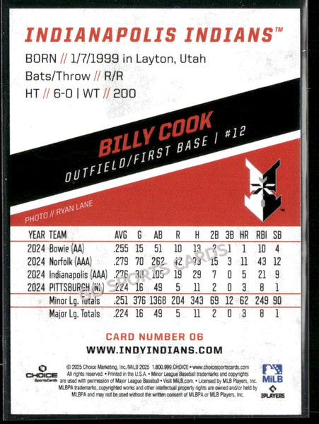 2025 Indianapolis Indians Billy Cook
