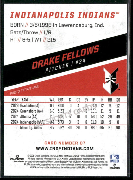 2025 Indianapolis Indians Drake Fellows