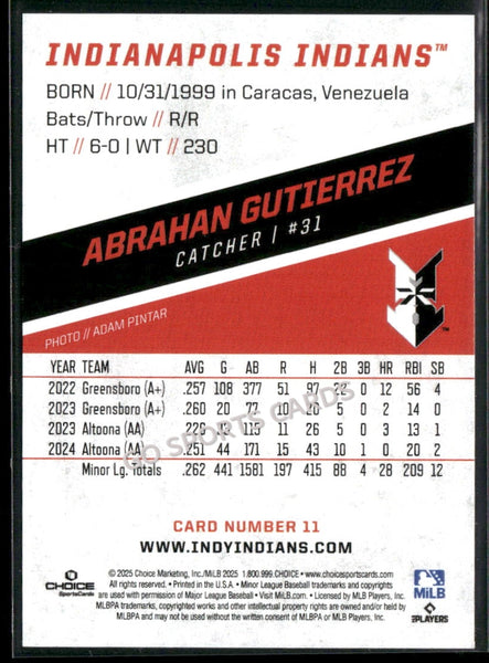 2025 Indianapolis Indians Abrahan Gutierrez
