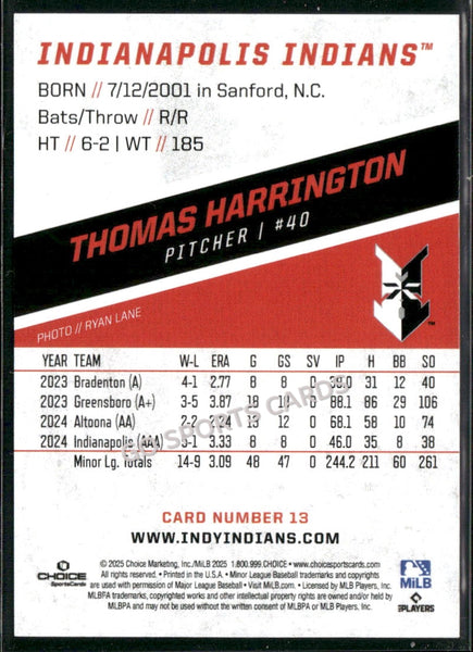 2025 Indianapolis Indians Thomas Harrington