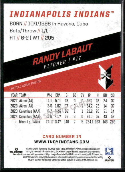 2025 Indianapolis Indians Randy Labaut