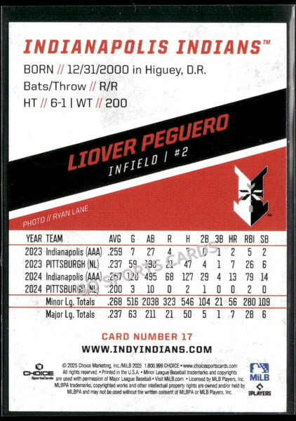 2025 Indianapolis Indians Liover Peguero