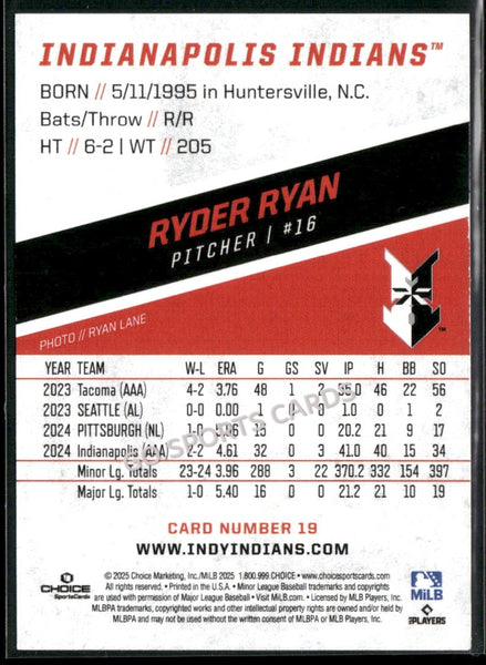 2025 Indianapolis Indians Ryder Ryan