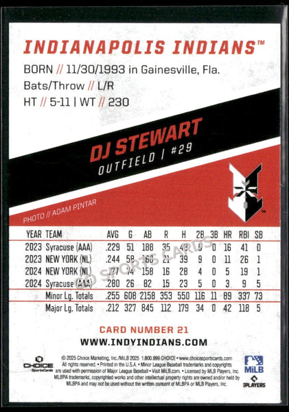 2025 Indianapolis Indians DJ Stewart
