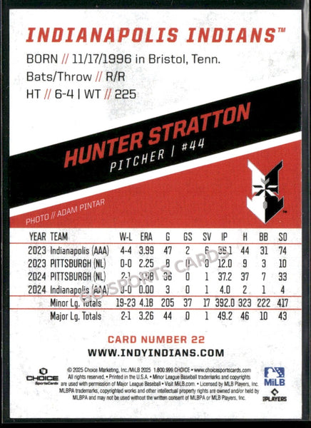 2025 Indianapolis Indians Hunter Stratton