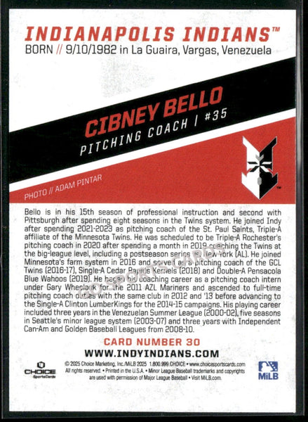 2025 Indianapolis Indians Cibney Bello