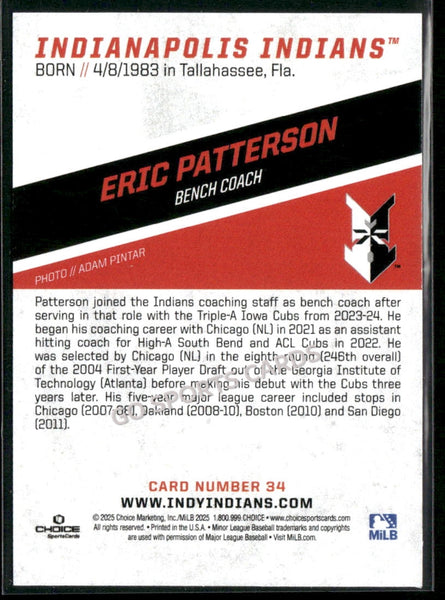 2025 Indianapolis Indians Eric Patterson
