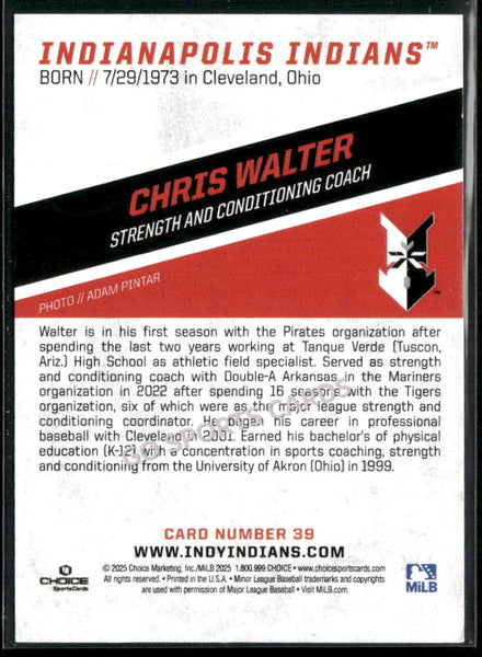 2025 Indianapolis Indians Chris Walter