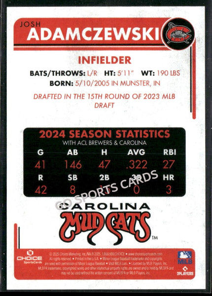 2025 Carolina Mudcats Josh Adamczewski