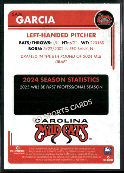 2025 Carolina Mudcats Sam Garcia