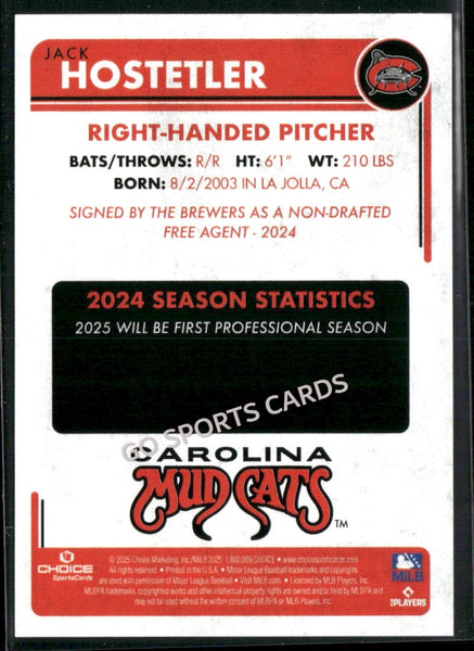 2025 Carolina Mudcats Jack Hostetler