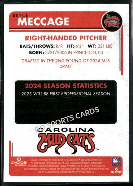 2025 Carolina Mudcats Bryce Meccage