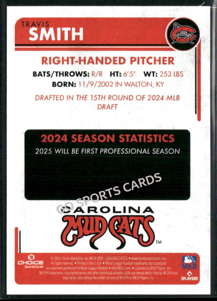 2025 Carolina Mudcats Travis Smith
