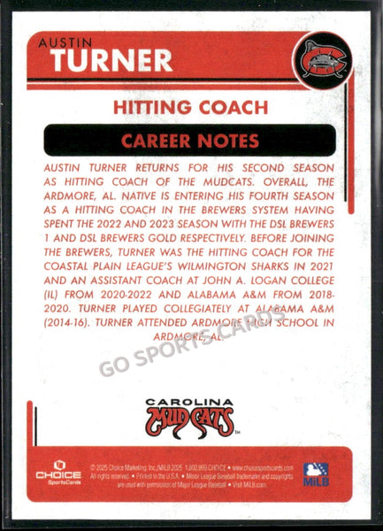 2025 Carolina Mudcats Austin Turner