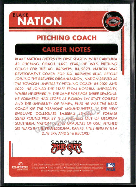 2025 Carolina Mudcats Blake Nation