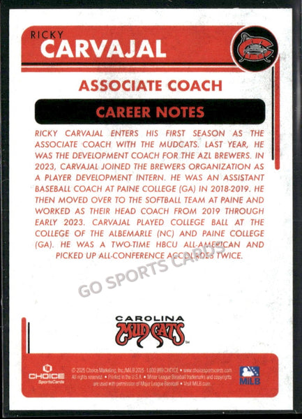2025 Carolina Mudcats Rickey Carvajal