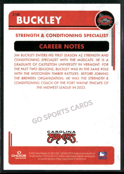 2025 Carolina Mudcats Jim Buckley