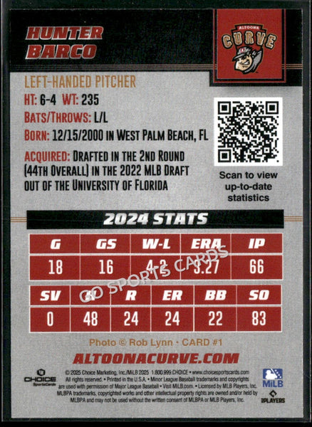 2025 Altoona Curve Hunter Barco