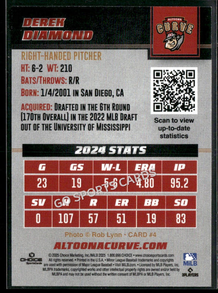 2025 Altoona Curve Derek Diamond