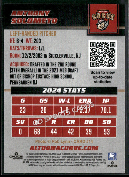 2025 Altoona Curve Anthony Solometo