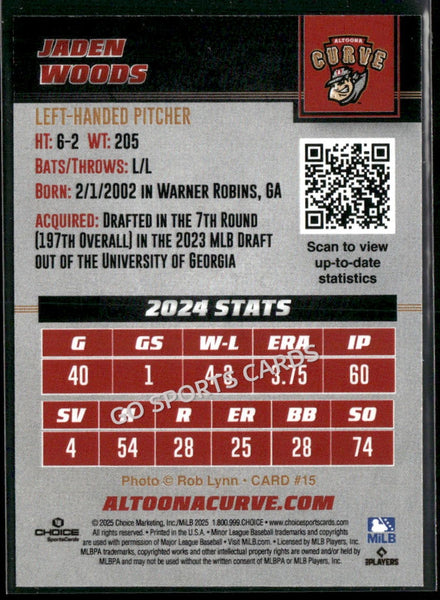 2025 Altoona Curve Jaden Woods