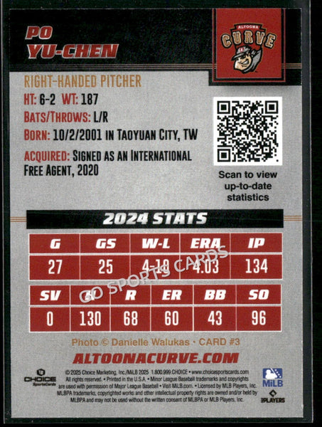 2025 Altoona Curve Po Yu Chen