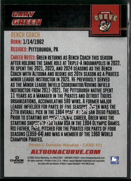 2025 Altoona Curve Gary Green