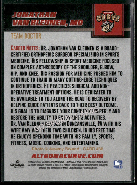 2025 Altoona Curve Jonathan Van Kleunen MD