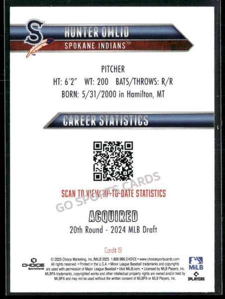 2025 Spokane Indians Hunter Omlid