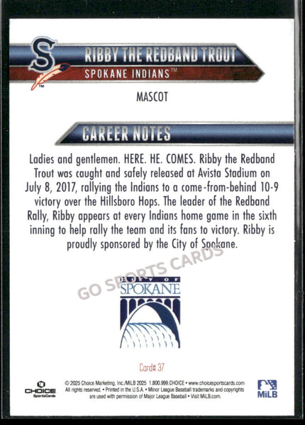 2025 Spokane Indians Ribby The Redband Trout