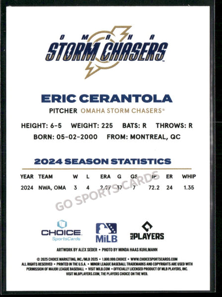 2025 Omaha Storm Chasers Eric Cerantola