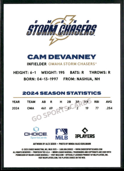 2025 Omaha Storm Chasers Cam Devanney