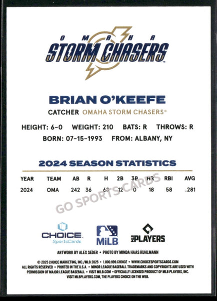 2025 Omaha Storm Chasers Brian O'Keefe