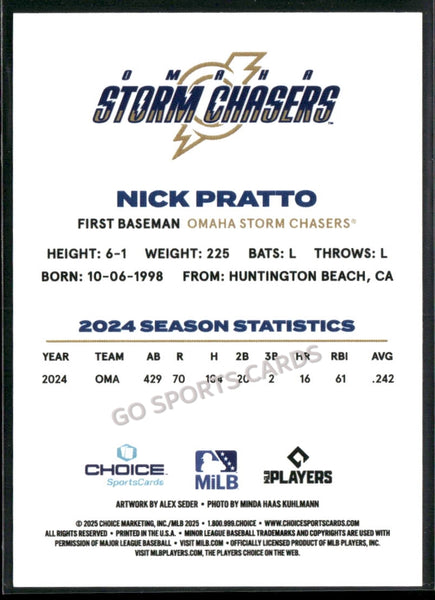 2025 Omaha Storm Chasers Nick Pratto
