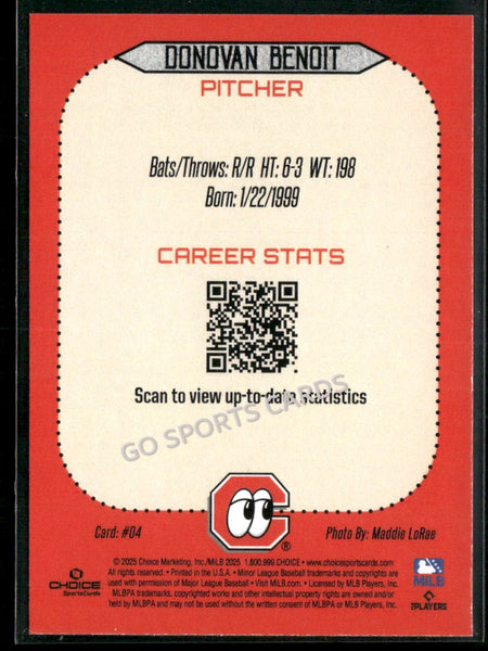 2025 Chattanooga Lookouts Donovan Benoit