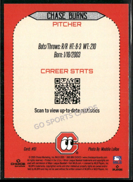 2025 Chattanooga Lookouts Chase Burns